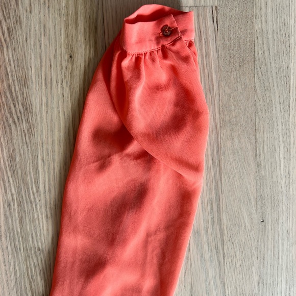 Bebe silky orange one shoulder dress - Picture 3 of 5